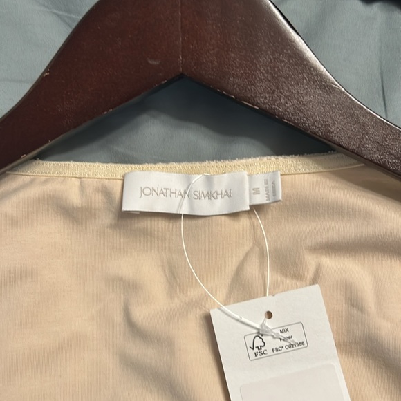 Jonathan Simkhai Cropped Square Neck Corset Top - Picture 3 of 4